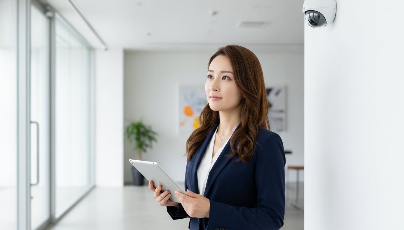 防犯カメラの設定を確認するイメージ